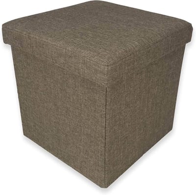 Bean Bag Voetenbank - Poef Zetel - Ontspannen Zitten - Stabiele Constructie - 38x38x38 cm - Taupe