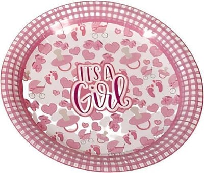 Gerimport Feestborden Girls 18 Cm Papier Roze 8 Stuks
