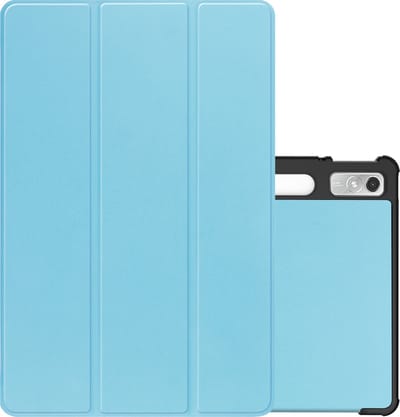 Hoes - Geschikt voor Lenovo Tab P11 Pro - Dun & Stevig - Trifold Bookcase - Hard Cover Case - Met Uitsparing Geschikt voor Lenovo Pen - Hardcover Book - Tablet Hoesje - Lichtblauw
