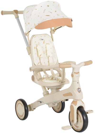 Byox Juno Beige 1-5 jaar Driewieler met Duwstang