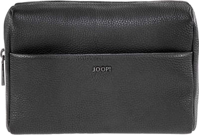 JOOP! Leren Toilettas Cardona Eris Washbag Black Zwart