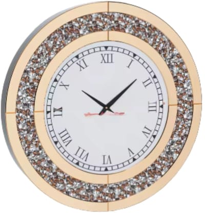 Elegante Spiegel klok - Goud - Ronde wandspiegel - 60 - Zonder verlichting - Woonkamer