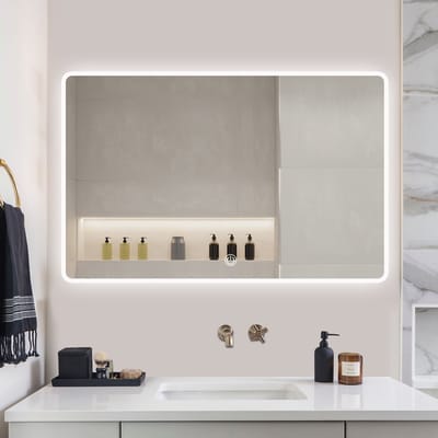 SensaHome Luxe Badkamerspiegel met LED Verlichting - Dimbaar - Wandspiegel - Badkamer/Make-up spiegel - 60 x 80 CM