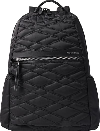 Hedgren Vrije tijd rugzak Rugzak Inner City Vogue Backpack XXL RFID XXL New Quilt Full Black Zwart