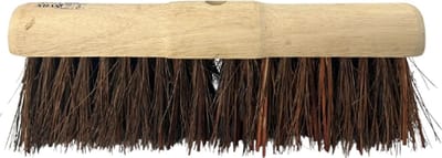 Synx Tools Gemeente bezem 45cm - bezems - buiten bezem -Harde haren/Veger - Ronde kop - Gemeentebezem - Zonder Steel