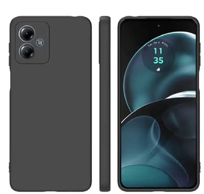 Geschikt voor Motorola Moto G64 Hoesje - Siliconen - G64 Hoesje Zwart Siliconen Case