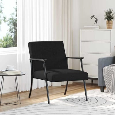 vidaXL - Fauteuil - Zwart - Stof