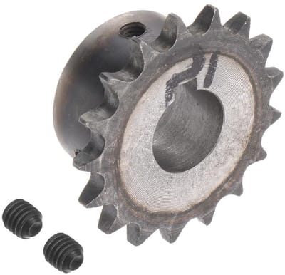 Rollerketting Tandwiel DIN/ISO 06B 17Z voor Motoren - 19mm Boorgat, 3/8" Verdeling, A3 Koolstofstaal, Duurzaam en Betrouwbaar