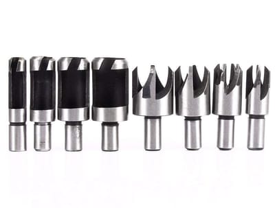 Dailygoody - Hout Plug Cutter Set - 8-delige Boor Houtpluggen Gereedschap voor Perfecte Fittingen