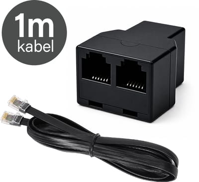 Passieve P1 Splitter 6 Poort met 1 meter kabel Geschikt voor HomeWizard en P1 Meter - RJ12(v) & 2x RJ12(v) - Wifi Verbruiksmeter Dongle - Laadpaal en Energiemeter