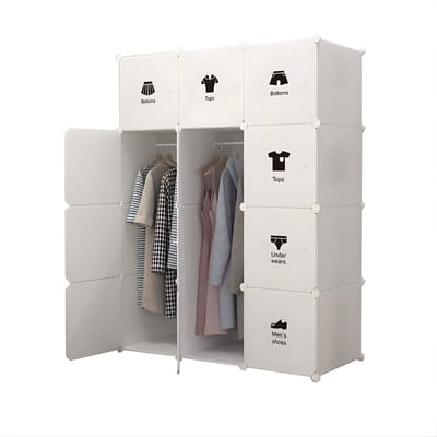Modulaire Kledingkast - Kubus Opbergkast met Deuren - 12 Deuren