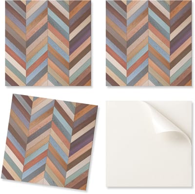 Decoratieve vinyl wandtegels met visgraat- en houtpatroon, 20x20x20 cm
