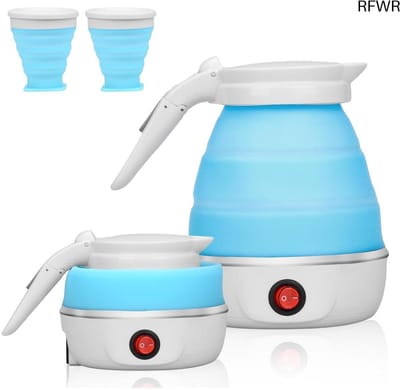 RFWR® Opvouwbare Waterkoker 600 ml - Compacte Silicone Mini Waterkoker voor Reizen en Kamperen