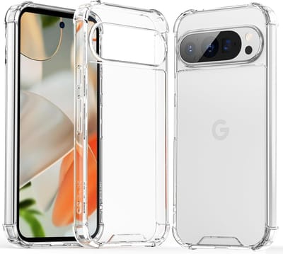 Casemania Hoesje Geschikt voor Google Pixel 9 Pro XL - Transparant - Extra Stevig Anti Shock Hybrid Back Cover