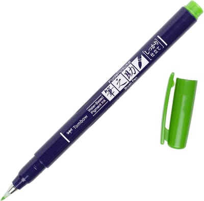 Tombow Fudenosuke - Brush Pen - Harde punt - Groen