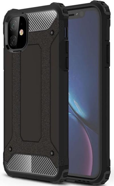 MM&A Anti Shock Back Cover Case Hoesje geschikt voor Apple iPhone 11 Pro – Zwart – Polycarbonaat – TPU – Harde Plastic - Schokabsorberend - Schokbestendig – Armor