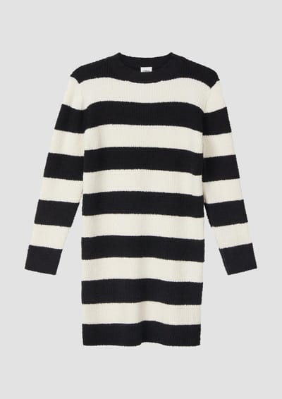 Korte gebreide jurk met bouclé-look met lange mouwen voor meisjes s.Oliver