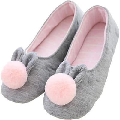 Chaussures de Lune Femmes Enceintes Sac Printemps et Été à Semelle Souple Chaussons d'Intérieur Maison Féminins Antidérapants Maternels Chauds 36 grise