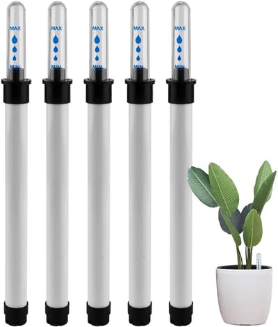 5x Waterniveaumeter voor Bloempotten - 20 cm - Waterindicator - Met Schaaldop - Vochtigheidsindicator voor Planten - Waterherinnering - Waterniveau-indicator - Bodemvocht Monitoren - Handige Observatie - Geschikt voor Bloempotten, Potplanten - 150 ml