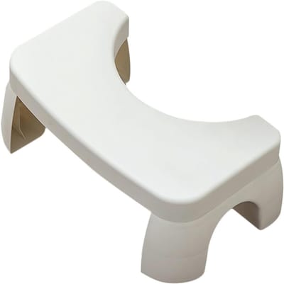 Toiletkruk - Poepkrukje Opstapje - Gezonde Stoelgang - Antislip Ontwerp - 40 x 22 x 17 cm - Wit