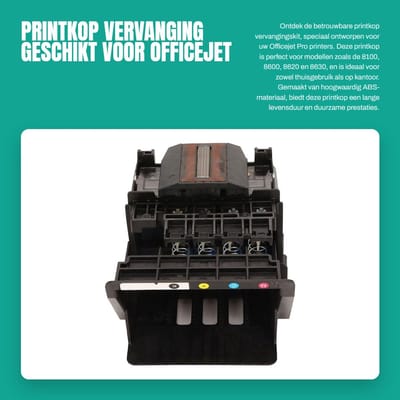 Dailygoods- Printkop Vervangingskit - Compatibel met Officejet Pro 8100/8600/8620/8630 - ABS Materiaal - Eenvoudige Installatie - Lange Levensduur - Printkoppen