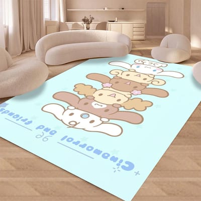 Disney Cinnamoroll Cartoon Hond S-anrio Meisjes Tapijt Kleed voor Huis Woonkamer Slaapkamer Sofa Decor Kinderkleed Vloermat 120*160cm