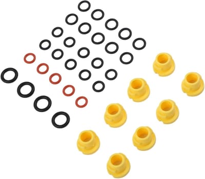 Hogedrukreiniger Afdichtingsset - Reserveonderdelen - Onderhoud en Reparatie - Brede Compatibiliteit - 8 Sproeiers 10 Ringetjes - Afgebeeld