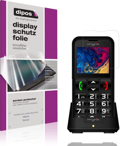 dipos – 4x Beschermfolie geschikt voor Myria Senior | Krasbestendige & heldere Screenprotector Ultra-Thin