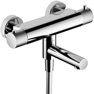 Hotbath Cobber X Thermostatische Badmengkraan met Wegdraaibare Omstel Uitloop - Chroom