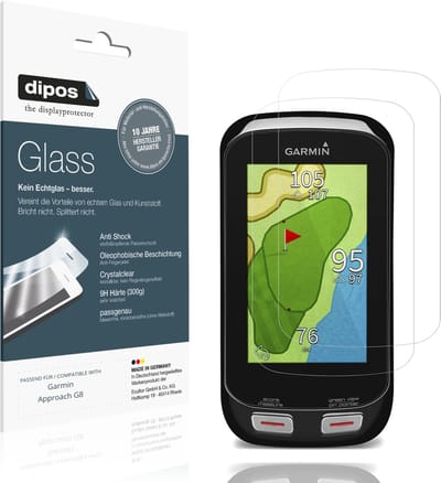 dipos – 2x Pantserfolie geschikt voor Garmin Approach G8 | 9H Screenprotector