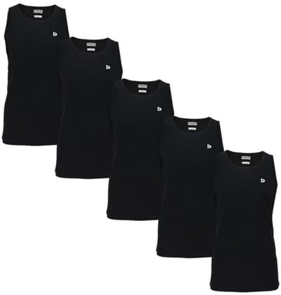 5-Pack Donnay - Muscle shirt (James) - Tanktop - Heren - Black (020)- maat S