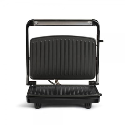 Compacte Grill & Panini Maker – 750W – Automatische Temperatuurregeling – Antiaanbak – Verstelbaar Scharnier – Grijs