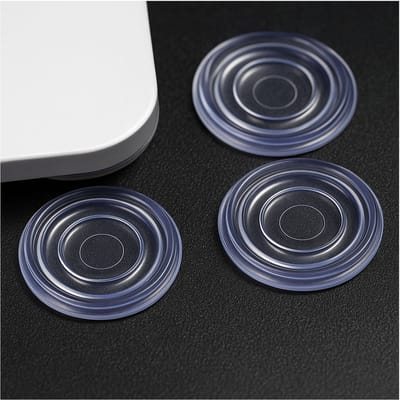 FSW-Products – 4x Siliconen Meubelbeschermers – Antislip Onderzetters (Ø23mm) – Antikras & Geluiddempend – Geschikt voor Glazen Tafelplaten