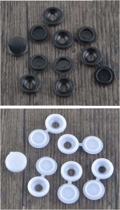 200 Stuks Plastic Schroefdoppen, Decoratieve Covers voor 6-8 Schroeven, Bescherming en Afwerking voor Meubels (Wit)