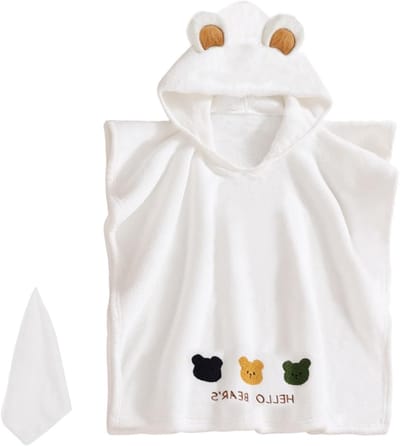 Super Absorberende Baby Bad Poncho met Kap - Badhanddoek voor Pasgeboren Jongens en Meisjes 0-3 Jaar, Ideaal voor Bad- en Zwemuitjes