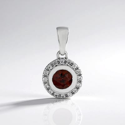 Cavill - Zilveren Hanger - 925 Sterling Zilver Platina Verguld - Roze Zirkoon 1,03 ct Rondgeslepen - Elegante Pavé Zirkonia Sieraad