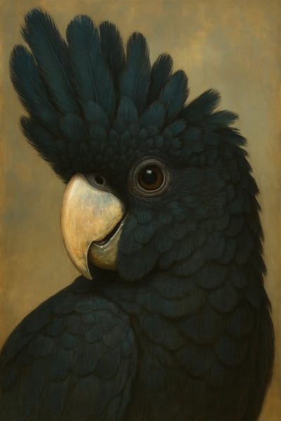 Black Cockatoo - Mint by Michelle decoupage papier - A3