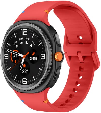 Strap-it Siliconen bandje met gespsluiting geschikt voor Samsung Galaxy Watch 9 (40/44mm) / Watch 8 (40/44mm) / 8 Classic (46mm) - rood