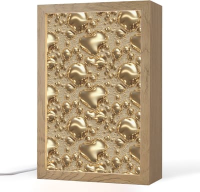 Tafellamp 20x30 cm - LED lamp - Druppels - Organisch - Goud - Decoratieve tafellampen - Dimbaar - Tafellampje slaapkamer - Woonkamer binnen