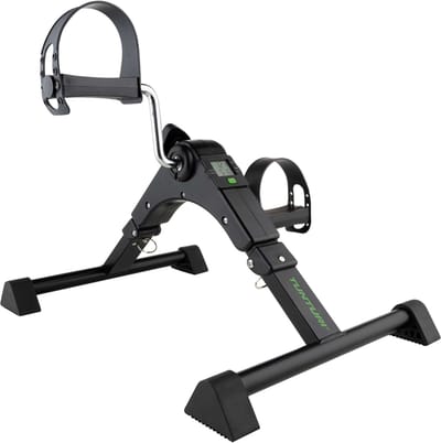 Tunturi Mini Bike Stoelfiets - Hometrainer - Minibike met instelbare weerstand - Fietstrainer magnetisch geremd - Bureaufiets - Zwart