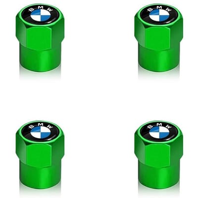 4 stuks Zeskantige ventieldopjes anti-diefstal en stofdicht Auto-onderdelen Voor BMW 520d 520i 523i 525i 525d 530i 530d 535i 535d 540i 545i groen