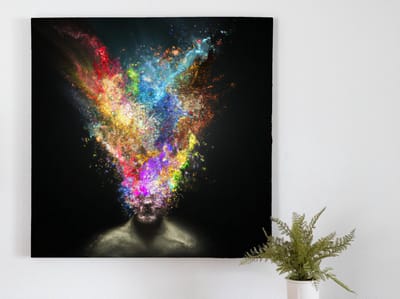 Mindful color explosions | Mindful Color Explosions | Kunst - 20x20 centimeter op Canvas | Foto op Canvas