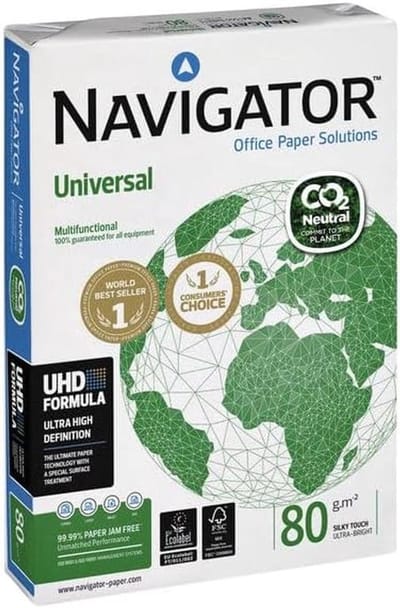 A4 Kopieerpapier Universeel 80gr Wit - Voordeelverpakking 5 Rim (2500 Vel)