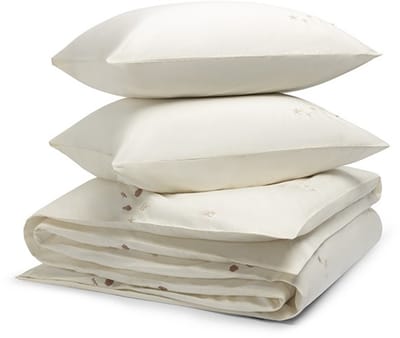 Yumeko dekbedovertrek katoensatijn warm wit seashell 240x220 + 2/60x70 - Bio, eco & fairtrade