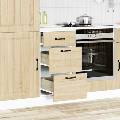 vidaXL - Onderkast - Lucca - bewerkt - hout - sonoma - eikenkleurig