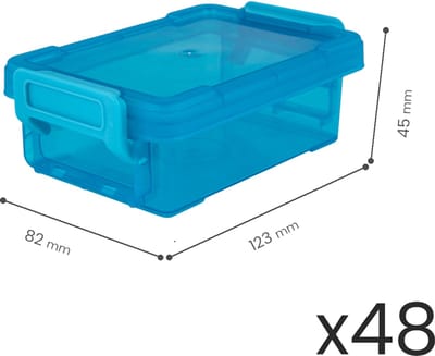 IRIS Hobby Craft Box LLB-8 - Kunststof - Blauw - 48 Stuks