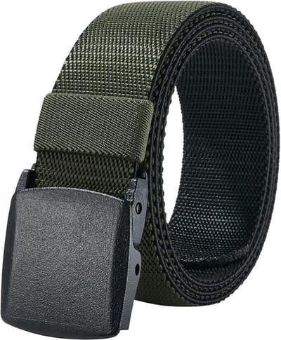 Elastische riem voor heren, 130 cm stretchriem met kunststof gesp, riem in 2 kleuren
