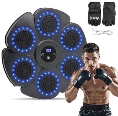 Intelligent Bluetooth Muziek Boksmachine met LED Scherm - Wandmontage Boksmachine, Inclusief Bokshandschoenen - Geweldig voor Volwassenen en Kinderen