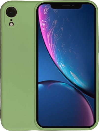 Smartphonica Telefoonhoesje Geschikt voor iPhone X/Xs siliconen hoesje - Backcover Siliconen Case - Groen geschikt voor Apple iPhone X/10;Apple iPhone Xs