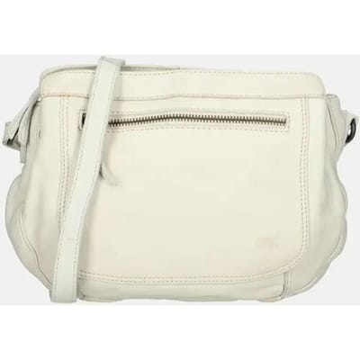 Bear Design Kleine Crossbodytas / Schoudertas Dames - Leer - Miley - Wit